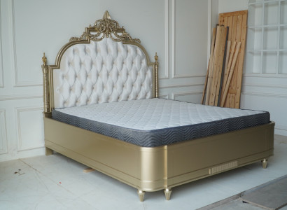 Chesterfield Holz Duebelbett Bettendesign Polsterbett Ehe Schlofzëmmer 180x200