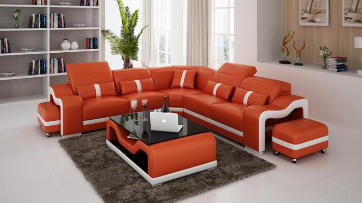 Desing Eckcouch Sofa Canapé Lieder Eck L Form Wunnlandschaft Polster Eckgarnitur