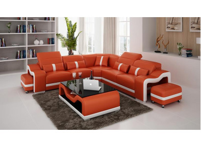 Desing Eckcouch Sofa Canapé Lieder Eck L Form Wunnlandschaft Polster Eckgarnitur