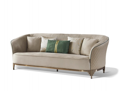 Design 3-Sëtzer Drësëtzer Sofaen Club Lounge Sofa Polster Couch Stoff