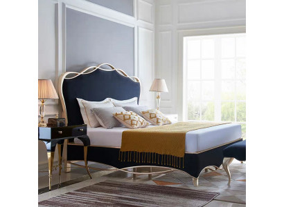 Designtextil Bett Ehe modern Hotelgestell Luxus Schlofzëmmer Duebel.