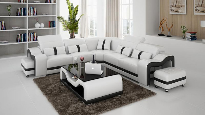 Desing Eckcouch Sofa Canapé Lieder Eck L Form Wunnlandschaft Polster Eckgarnitur