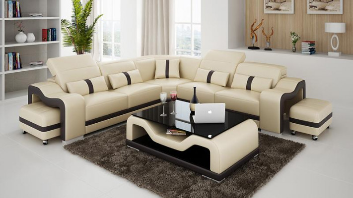 Desing Eckcouch Sofa Canapé Lieder Eck L Form Wunnlandschaft Polster Eckgarnitur
