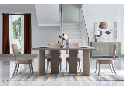 Iesszëmmer Dësch Designer Luxus Miwwelen Holz Dëscher 200x90cm Wunnzëmmer