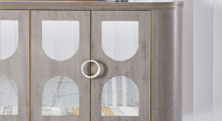 Kommoden Kommoden Designer Board Schief Schiefholz Sideboard Regal