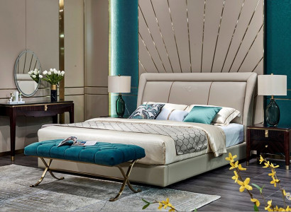 Bett Better Këssen Duebel Bestietnes Luxus Lieder Modern Designer Schlofzëmmer Miwwelen