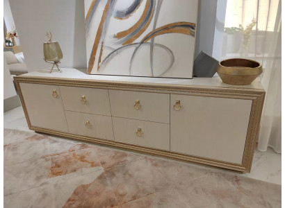 Wunnzëmmer Schaf TV Schaf Miwwelen Schief Regal Sideboard RTV Kommod Lowboard