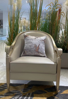 Fauteuil italienesche Stil Miwwelen Ariichtung Miwwelen Holz Stull Einsëtzer Kinneks.