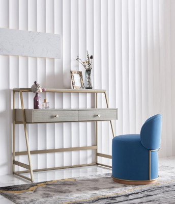 Schminktisch + Sessel Schminktisch Kosmetikdësch Spigel Kommode