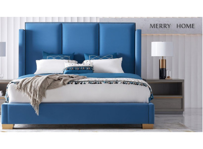 Schlofkummer Design Luxus Bett 180x200 Textil Duebel Bettgestell Blo.