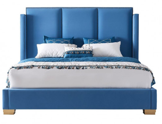 Schlofkummer Design Luxus Bett 180x200 Textil Duebel Bettgestell Blo.