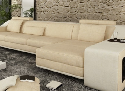 Design Eckcouch Sofa Couch Polster Sëtz Eck Garnitur Sofas Lieder Textil Themar BW