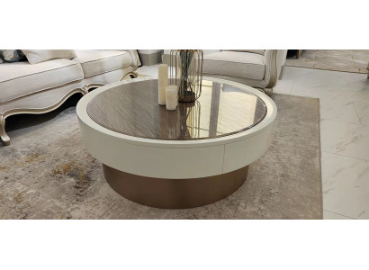 Design Metall Holz Gold Canapé Wunnzëmmer Dëscher Bäistall Ronn Dësch Couchdësch