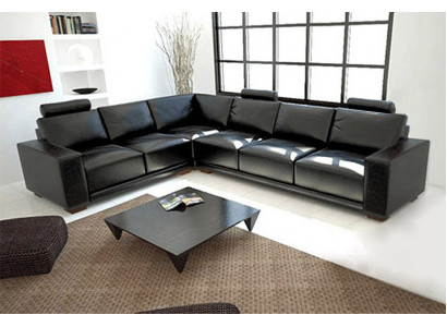 Ledersofa Kanapé Wunnlandschaft Ecksofa Eck Garnitur Design Modern Sofa A1121B