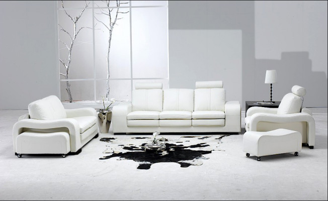 Ledercouch Couchesëtzt Landschaftskombinatioun Design Modern 3+2+1 Sëtzer Canapé A1112
