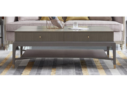 Klassesche Dësch Kaffisdësch Säitentësch Design Divan Wunnzëmmer Holz