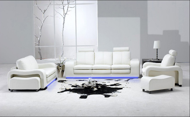 Ledercouch Couchesëtzt Landschaftskombinatioun Design Modern 3+2+1 Sëtzer Canapé A1112