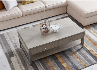 Luxus Couchtisch Holz Wunnzëmmer Dëscher Héichwäerteg Miwwelen Bäistelltësch