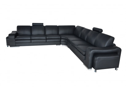 Lieder Eck Canapé Couch Polster Sëtz Wunn Modern Design Miwwelen Garnitur