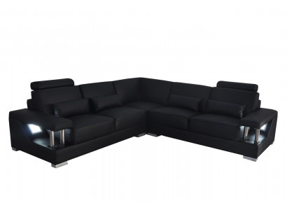 Ledercouch Couch Wunnlandschaft Eckdeco Garnitur Design Modern Sofa L-Form