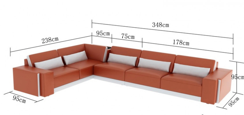 Ledersofa Canapé Wunnlandschaft Eck Modern Ecksotz Design Garnitur Sofa