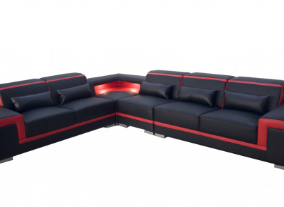 XXL Ecksofa Liedersektion Wunnlandschaft Garnitur Design Modern Sofa L-Form G8020B