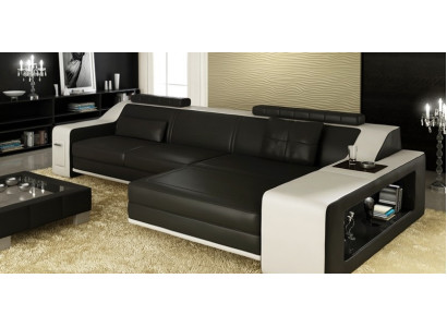 Design-Eckcouch Sofa mat USB Polster Sëtz Eck-Garnitur Sofas Lieder Textil L-Form