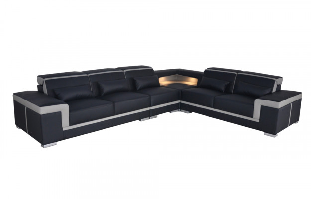 XXL Ecksofa Liedersektion Wunnlandschaft Garnitur Design Modern Sofa L-Form G8020B