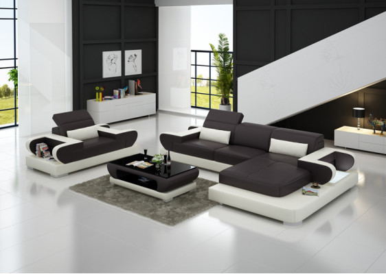 Design XXL Grousst Sofa Ecksofa Lieder Sofa Canapé Sesselen Polster Wunnlandschaft G8002E
