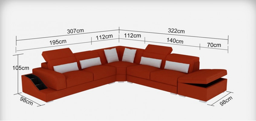 Ledersofa Couch Wunnlandschaft Eckssofa Eck Garnitur Design Modern Sofa mat USB