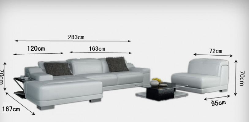 Liederkanapé Sofa Canapé Wunnlandschaft Eckcanapé Ecke Garnitur Design + Fauteuil K5002D