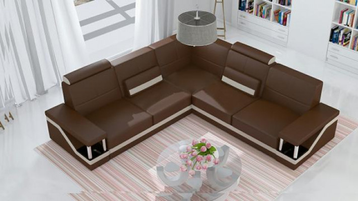 Liederdivan Eckcouch Sofa Canapé Poster Eckgarnitur Sofas Stoff Lieder Garnitur Nei