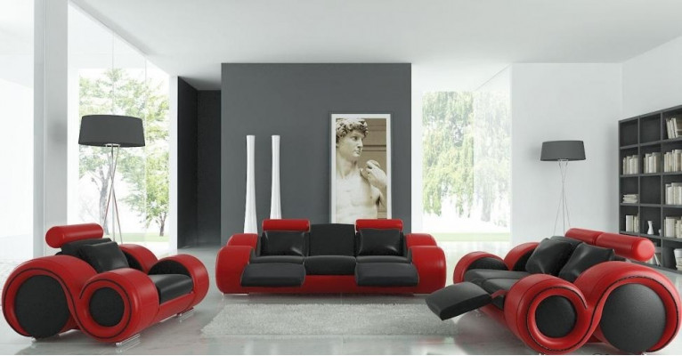 Patentéiert Design Sofagarnitur Komplett Wunnzëmmer Couch Sofa Garnitur BERLIN Set