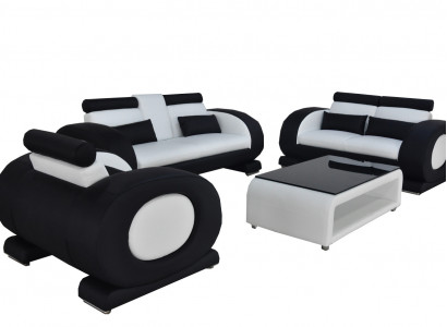 Sofa mat USB Lieder Setz 3+2+1 Komplett Set Garnitur Designer Modern Polster Nei