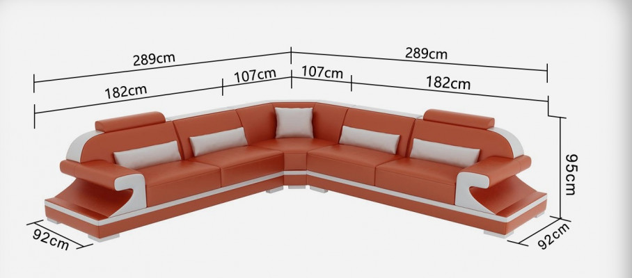 Ledersofa Canapé Wunnlandschaft Modern Eck Canapé Ecksofa Sofa Design Garnitur