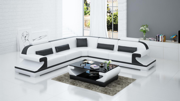 Ledersofa Canapé Wunnlandschaft Modern Eck Canapé Ecksofa Sofa Design Garnitur
