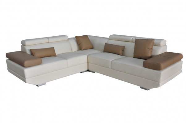 Ledercouch Wunnlandschaft Eckgarnitur Moderne Design Sofa Deko L-Form