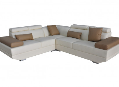 Ledercouch Wunnlandschaft Eckgarnitur Moderne Design Sofa Deko L-Form
