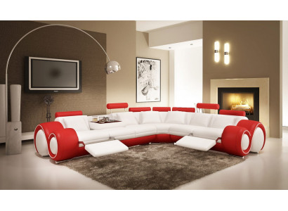 Liederdivan Canapé Wunnlandschaft Ecksdivan Eck Garnitur Design Modern Divan A1163