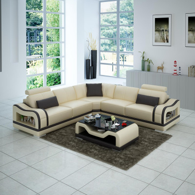 Ledercouch Canapé Couch Wohnlandschaft Eckcouch Eck Modern Design Garnitur
