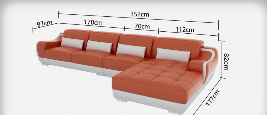 Entdeckt eist charmant neit L-förmegt Eckcouch fir e stilvoll Wunnambiente.