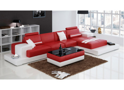 Exklusiv elegant Eckcouch an L-Form Routen Design fir stilvoll Wunnraim