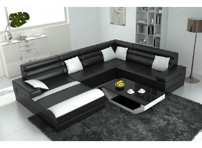 Ecksofa mat USB Wunnlandschaft XXL Grouss Couch Polster Garnitur Eck Couchen UForm