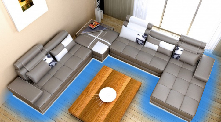 Ecksofa Sofa mat USB Wohnlandschaft Lieder-Sofa XXL Designer Sofas Wolfhagen Gro.