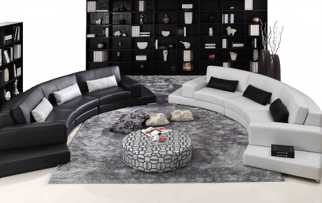 Ledercouch mat USB Wunnlanschaft Eckcouch Eck Garnitur Design Modern Couch A1130