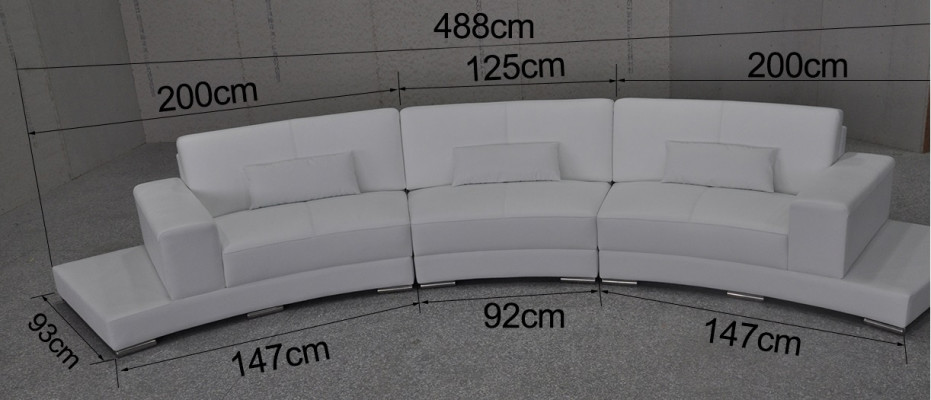 Ledercouch mat USB Wunnlanschaft Eckcouch Eck Garnitur Design Modern Couch A1130