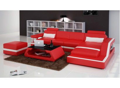 Ledersofa Canapé Wohnlandschaft Modern Wénkel Dekor Eckcanapé Design Garnitur
