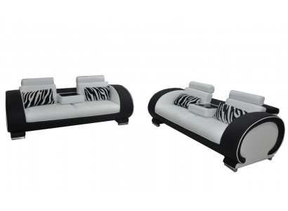 Sofa Couch Sëtz Polster Komplett Set Garnitur 3+3 Sofae Designer Couches Lieder