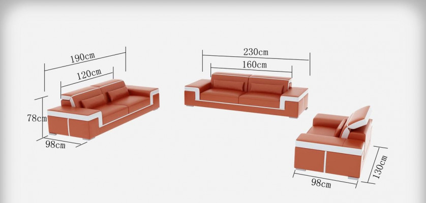 Soffagarnitur Couch Polster Canapé 3+1+1 Komplett Set Garnituren 3tlg.