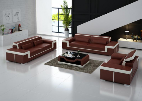 Soffagarnitur Couch Polster Canapé 3+1+1 Komplett Set Garnituren 3tlg.
